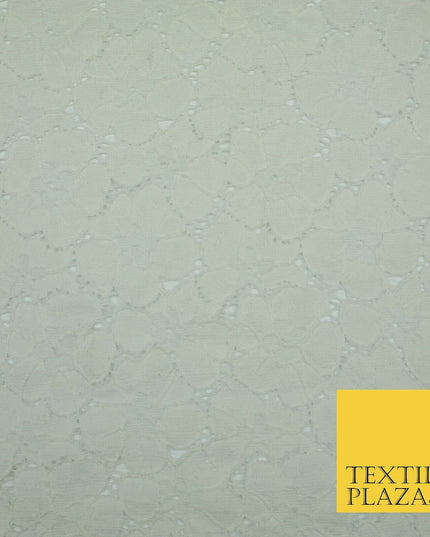 Premium Floral Periwinkle Corded Lace Bridal Dress Fabric Cotton Fashion Craft