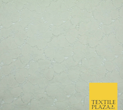 Premium Floral Periwinkle Corded Lace Bridal Dress Fabric Cotton Fashion Craft