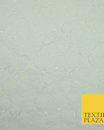 Premium Floral Periwinkle Corded Lace Bridal Dress Fabric Cotton Fashion Craft