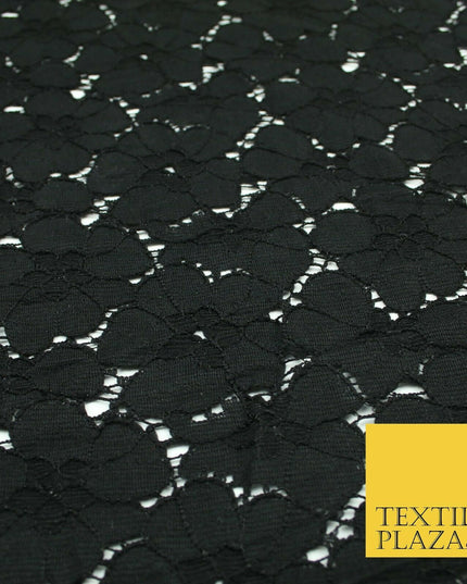 Premium Floral Periwinkle Corded Lace Bridal Dress Fabric Cotton Fashion Craft