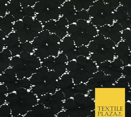 Premium Floral Periwinkle Corded Lace Bridal Dress Fabric Cotton Fashion Craft