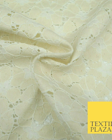 Premium Floral Periwinkle Corded Lace Bridal Dress Fabric Cotton Fashion Craft