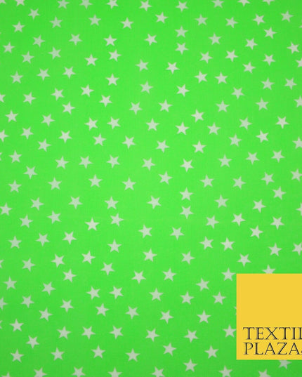 Falling White Mini Stars Printed Poly Cotton Fabric Polycotton Dress Craft Mask