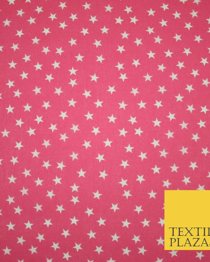Falling White Mini Stars Printed Poly Cotton Fabric Polycotton Dress Craft Mask