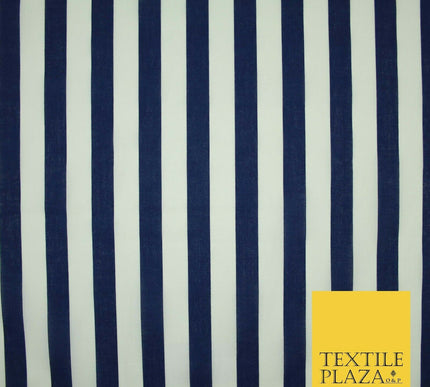 1.5cm Awning Candy Striped Lines Printed Poly Cotton Fabric Polycotton Mask