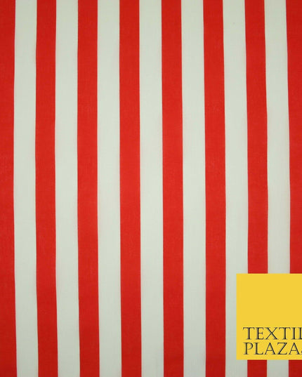 1.5cm Awning Candy Striped Lines Printed Poly Cotton Fabric Polycotton Mask