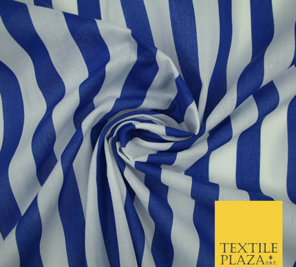 1.5cm Awning Candy Striped Lines Printed Poly Cotton Fabric Polycotton Mask