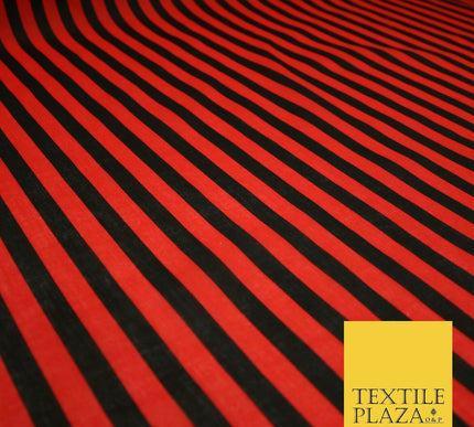 1.5cm Awning Candy Striped Lines Printed Poly Cotton Fabric Polycotton Mask