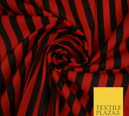 1.5cm Awning Candy Striped Lines Printed Poly Cotton Fabric Polycotton Mask