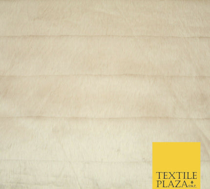 Luxury Silky Soft Striped OYSTER NUDE BLUSH Short Pile Faux Fur Fabric 2297