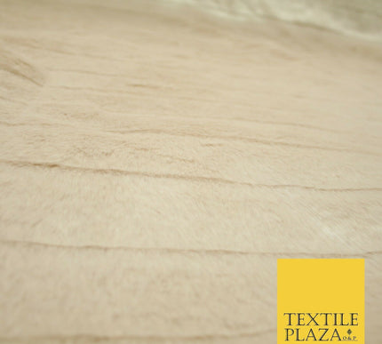 Luxury Silky Soft Striped OYSTER NUDE BLUSH Short Pile Faux Fur Fabric 2297