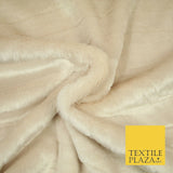 Luxury Silky Soft Striped OYSTER NUDE BLUSH Short Pile Faux Fur Fabric 2297