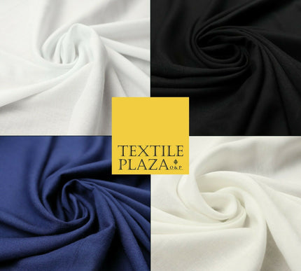 Luxury Soft Plain Non-Stretch Spun Rayon Viscose Fabric Dress Drapes- 54" 4 COLS