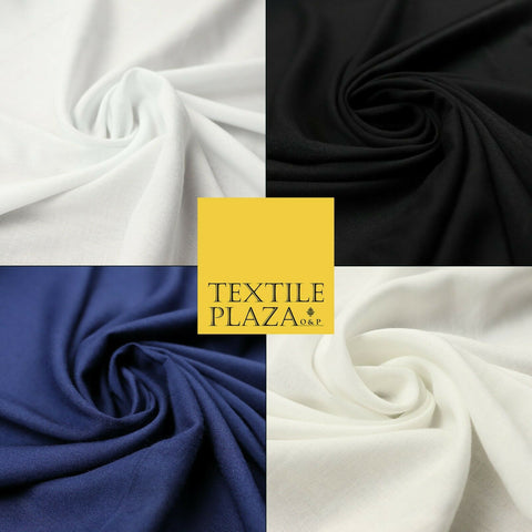 Luxury Soft Plain Non-Stretch Spun Rayon Viscose Fabric Dress Drapes- 54" 4 COLS