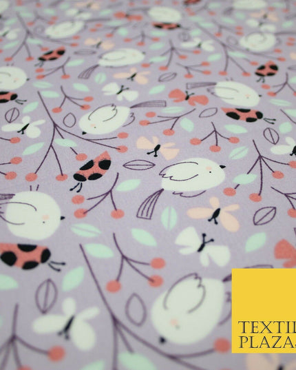 Little Robin Ladybird Butterfly Leafy 100% Cotton Poplin Print Fabric Face Masks