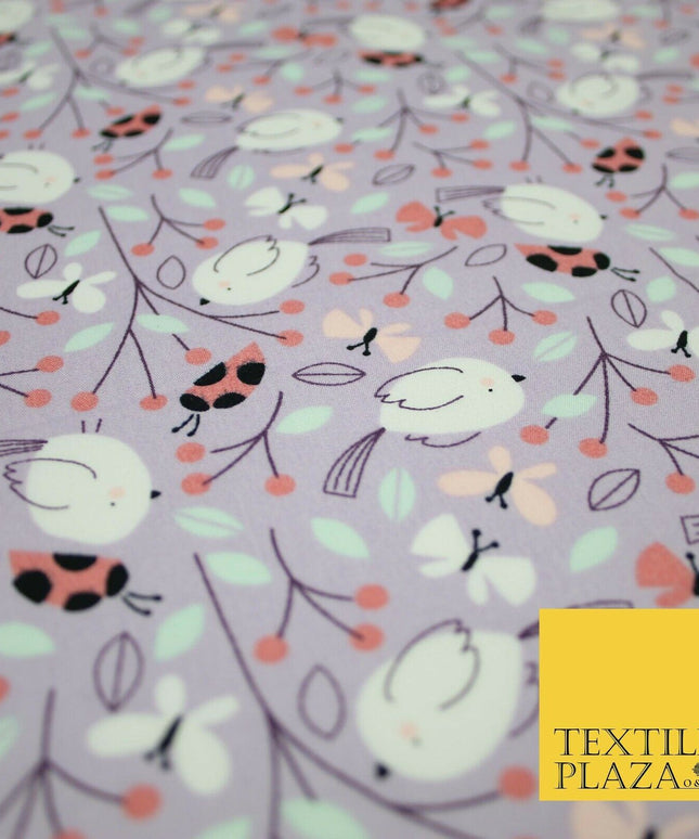 Little Robin Ladybird Butterfly Leafy 100% Cotton Poplin Print Fabric Face Masks