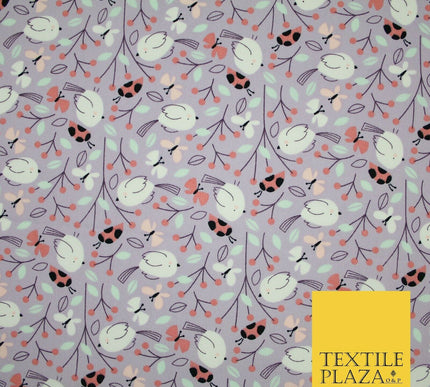 Little Robin Ladybird Butterfly Leafy 100% Cotton Poplin Print Fabric Face Masks