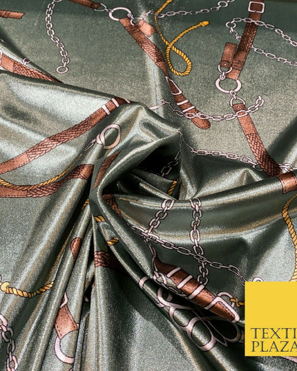 Various Floral Stripe Chains Hermes MK Printed Soft Stretch Velvet Dress Fabric