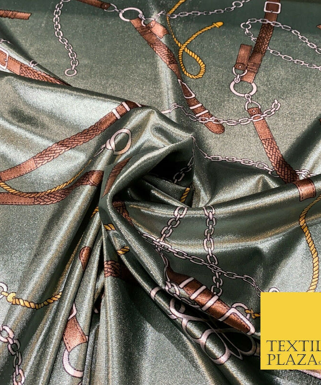 Various Floral Stripe Chains Hermes MK Printed Soft Stretch Velvet Dress Fabric