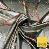 Various Floral Stripe Chains Hermes MK Printed Soft Stretch Velvet Dress Fabric