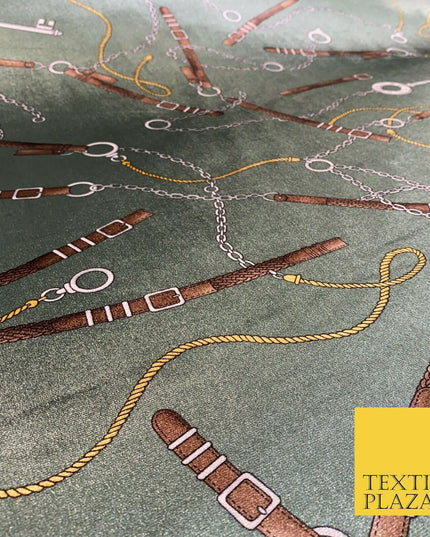 Various Floral Stripe Chains Hermes MK Printed Soft Stretch Velvet Dress Fabric