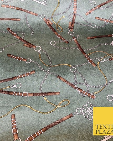 Various Floral Stripe Chains Hermes MK Printed Soft Stretch Velvet Dress Fabric