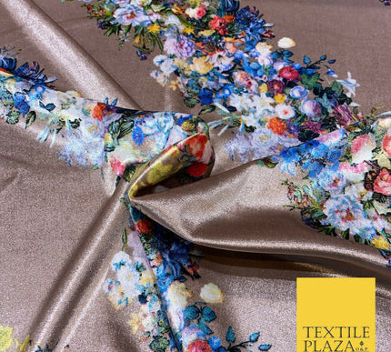 Various Floral Stripe Chains Hermes MK Printed Soft Stretch Velvet Dress Fabric