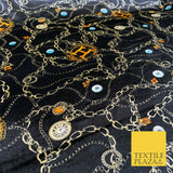 Various Floral Stripe Chains Hermes MK Printed Soft Stretch Velvet Dress Fabric
