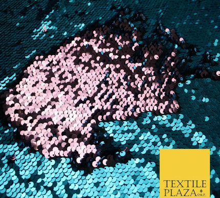 Reversible MERMAID SEQUIN Fabric 2 Colour Way Changing Satin 9 Colours