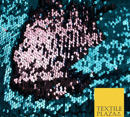 Reversible MERMAID SEQUIN Fabric 2 Colour Way Changing Satin 9 Colours