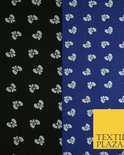 Small Cute Smart Ribbon Bow White Printed Poly Cotton Fabric Polycotton Mask 45"