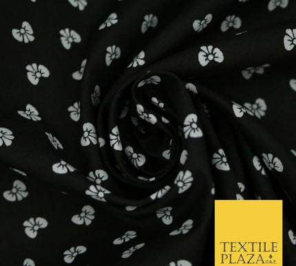 Small Cute Smart Ribbon Bow White Printed Poly Cotton Fabric Polycotton Mask 45"