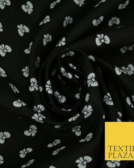 Small Cute Smart Ribbon Bow White Printed Poly Cotton Fabric Polycotton Mask 45"