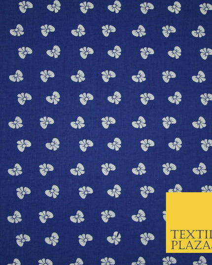 Small Cute Smart Ribbon Bow White Printed Poly Cotton Fabric Polycotton Mask 45"