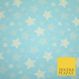 Blue Pink Falling Sketch Stars Soft Cotton Jersey Stretch Dress Fabric Baby 59"