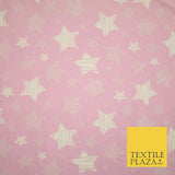 Blue Pink Falling Sketch Stars Soft Cotton Jersey Stretch Dress Fabric Baby 59"