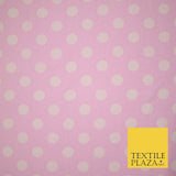 Blue Pink 1cm Spotted Polka Dot Soft Cotton Jersey Stretch Dress Fabric Baby 59"