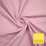 Blue Pink Falling Mini Stars Soft Cotton Jersey Stretch Dress Fabric Baby 59"