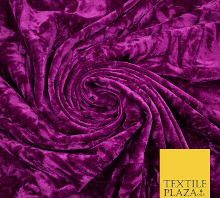 Magenta Pink Crushed Velvet Fabric Backdrop Cushions Curtains Stretch 2779
