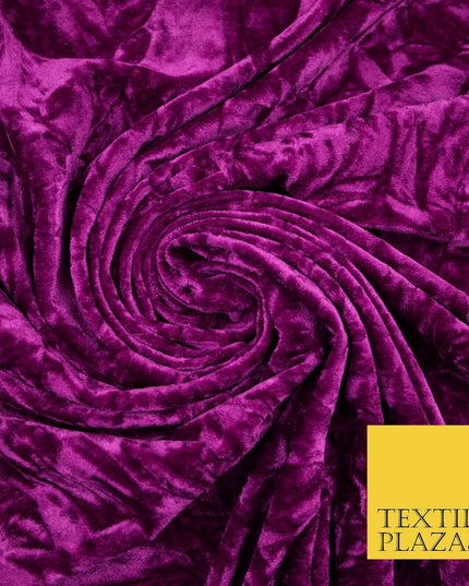 Magenta Pink Crushed Velvet Fabric Backdrop Cushions Curtains Stretch 2779