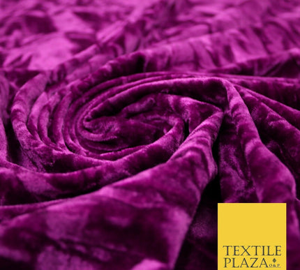Magenta Pink Crushed Velvet Fabric Backdrop Cushions Curtains Stretch 2779