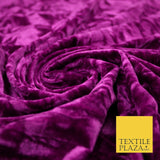 Magenta Pink Crushed Velvet Fabric Backdrop Cushions Curtains Stretch 2779