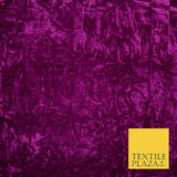 Magenta Pink Crushed Velvet Fabric Backdrop Cushions Curtains Stretch 2779