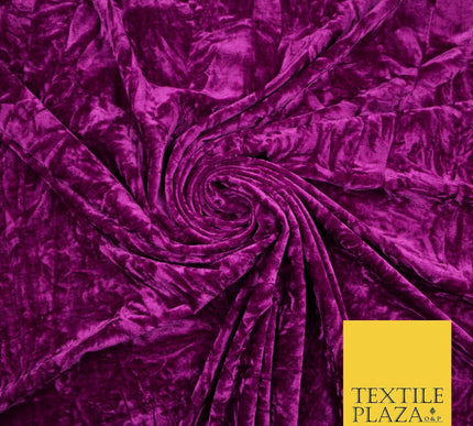 Magenta Pink Crushed Velvet Fabric Backdrop Cushions Curtains Stretch 2779