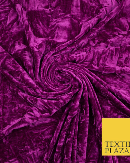 Magenta Pink Crushed Velvet Fabric Backdrop Cushions Curtains Stretch 2779