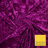 Magenta Pink Crushed Velvet Fabric Backdrop Cushions Curtains Stretch 2779