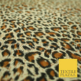 Classic Mini Leopard Cheetah Animal Printed Poly Cotton Fabric Polycotton 5032