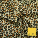 Classic Mini Leopard Cheetah Animal Printed Poly Cotton Fabric Polycotton 5032