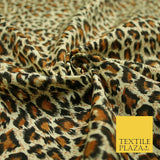Classic Mini Leopard Cheetah Animal Printed Poly Cotton Fabric Polycotton 5032