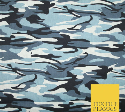 Camouflage Camo Woodland Leaf Printed Poly Cotton Fabric Polycotton 5 COLOURS